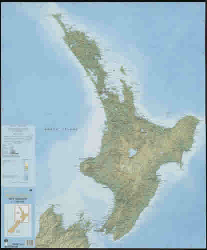 Carte nord nouvelle zelande