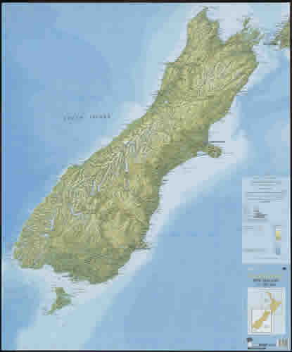 Carte sud nouvelle zelande