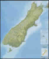 Carte sud nouvelle-zélande