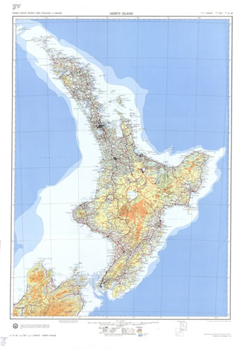 Carte relief nouvelle-zélande