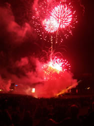 Feu d'artifice dans Auckland Domain