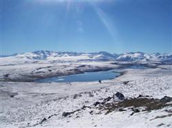 Le Lac Alexandrina sous la neige