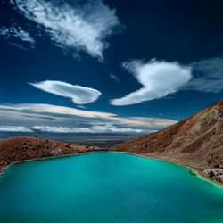 Les lacs emeraudes dans le Tongariro