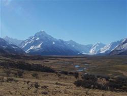 Mt Cook (3754m) et le Tasman Glacier