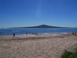 L'île de Rangitoto vu du Northshore