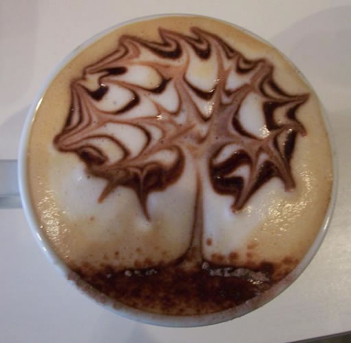 arbre art coffee lattee