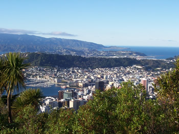Wellington vu de la colline Town Belt