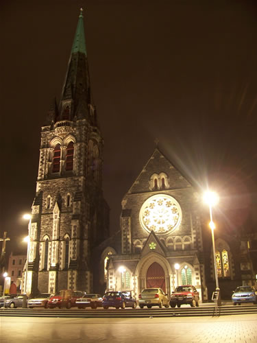 La cathedrale de christchurch en nouvelle-zélande