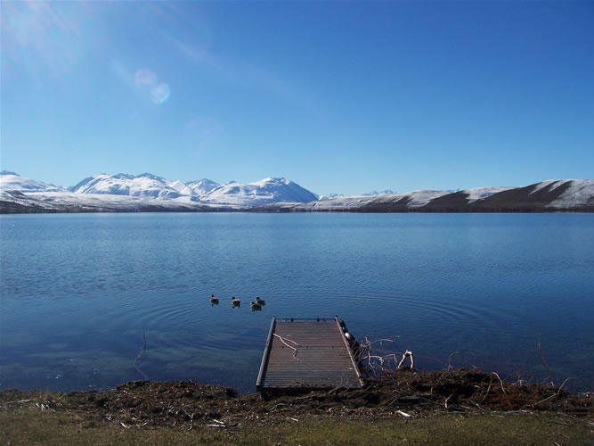 Le lac alexandrina en nouvelle zélande