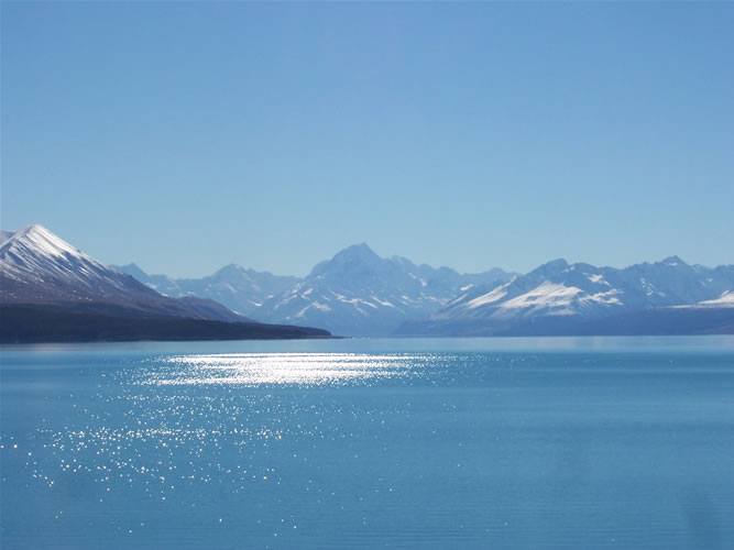 Le mt cook et le lac pukaki