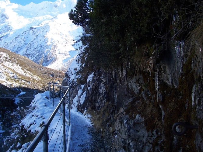 Les photos pendant la randonnee sur le mt cook