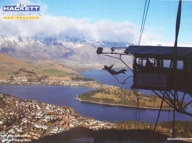 Le saut à l'elastique à queenstown