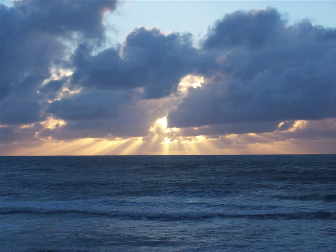 Coucher  de soleil à new plymouth en Nouvelle-zelande