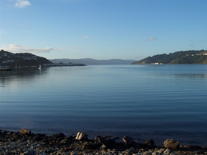 Les eau de l'aeroport de wellington en nouvelle-zelande